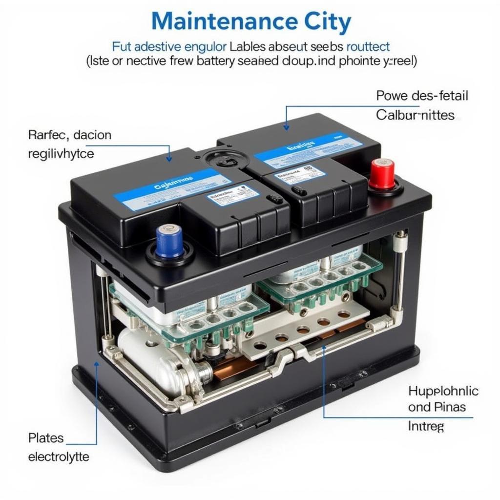 Maintenance-Free Car Battery Internal Structure