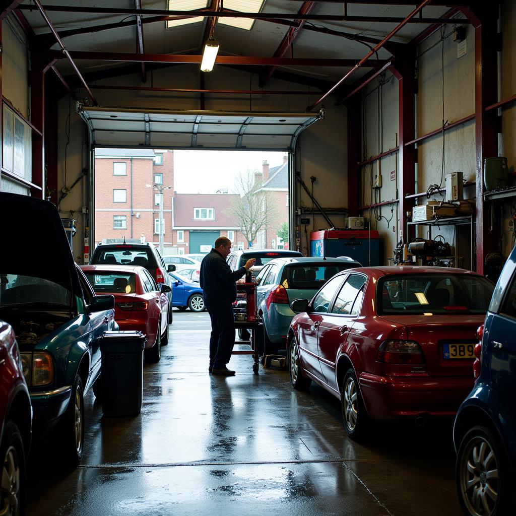 Car repair garage in Manchester