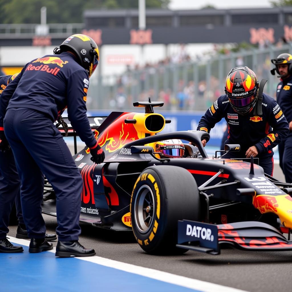 Max Verstappen Tire Issue During F1 Pitstop