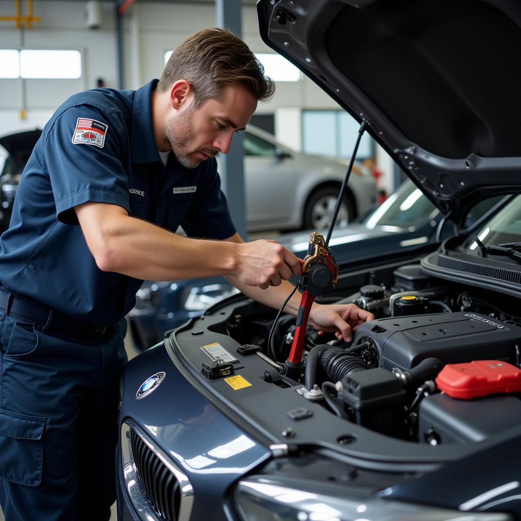 Car Inspection by a Mechanic