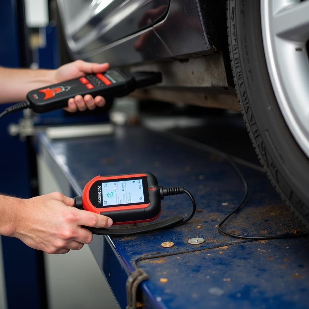 Mechanic Performing Pre-Purchase Inspection