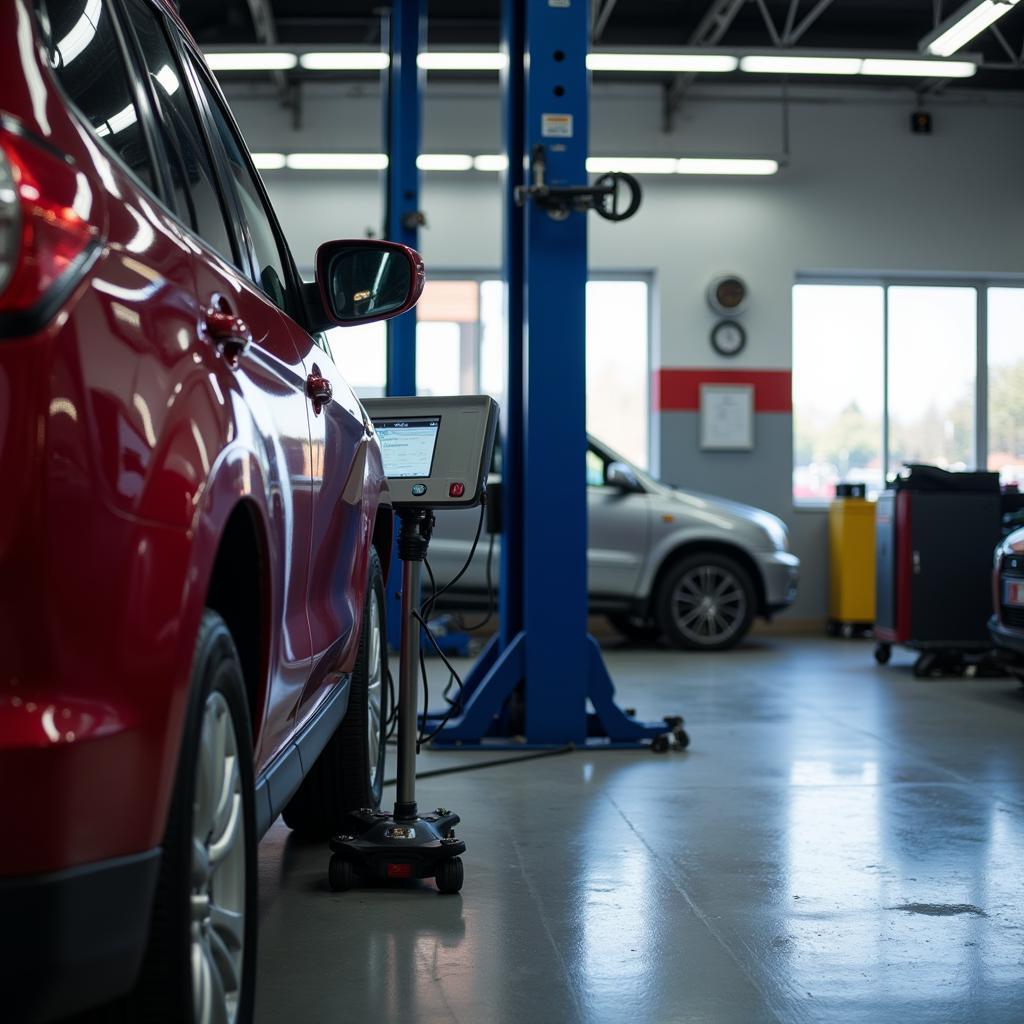 Modern Auto Repair Shop with Diagnostic Equipment