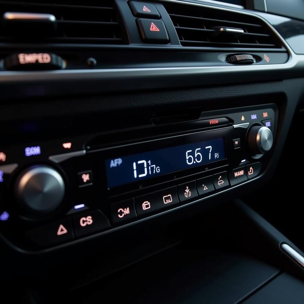 Modern Car AC Control Panel