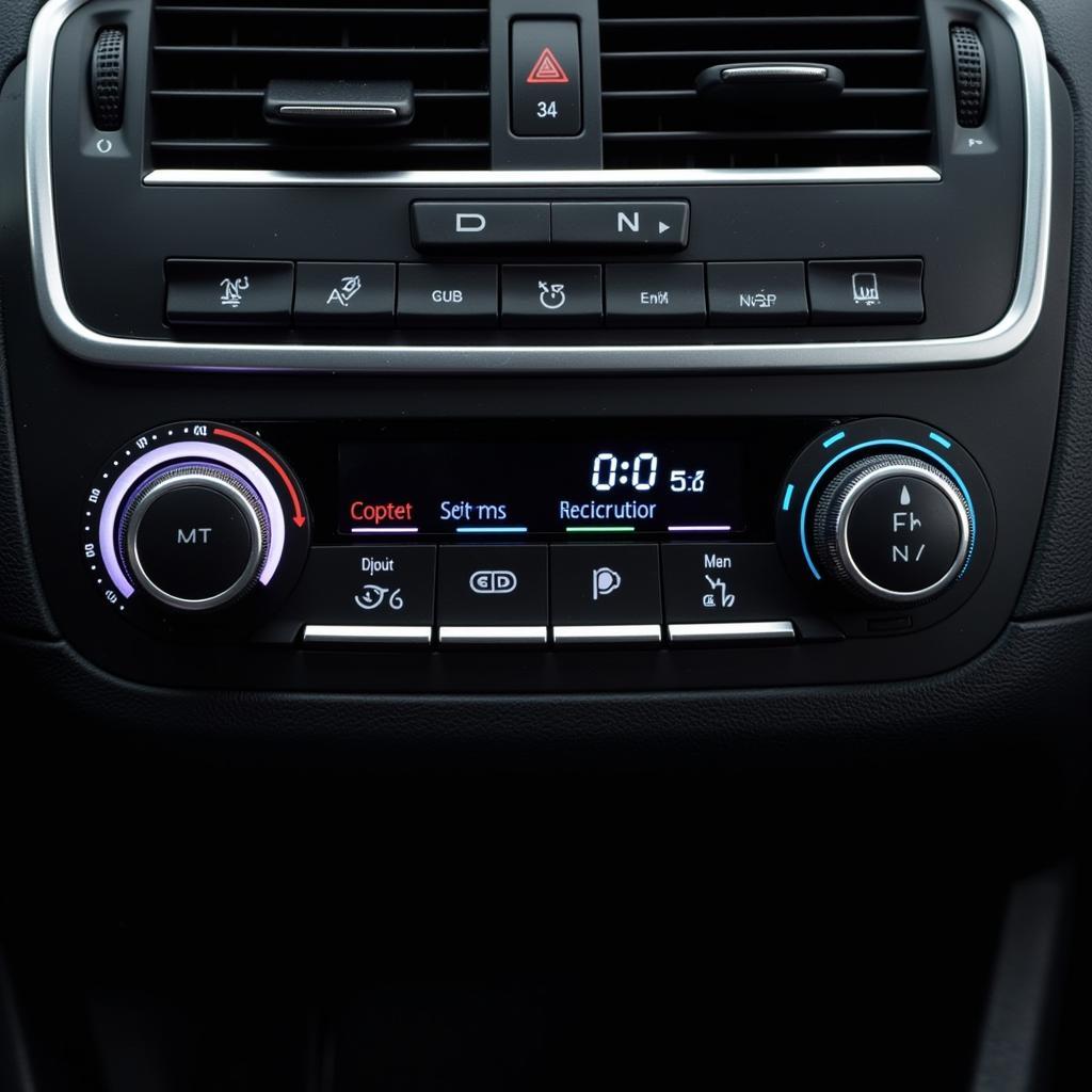 Modern Car AC Control Panel