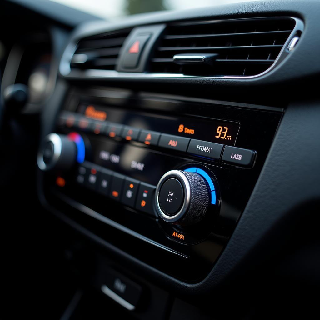 Modern Car AC Control Panel