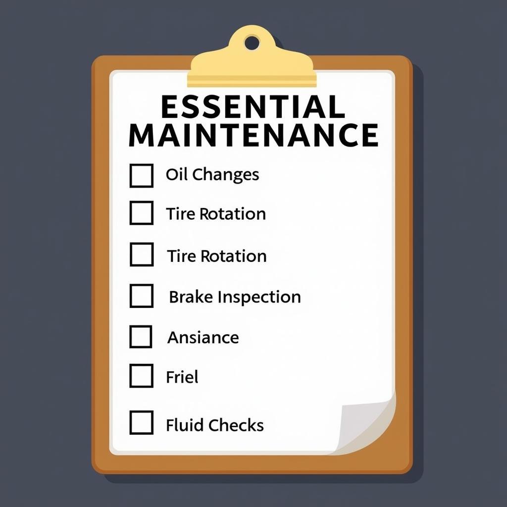 Mustang Maintenance Checklist