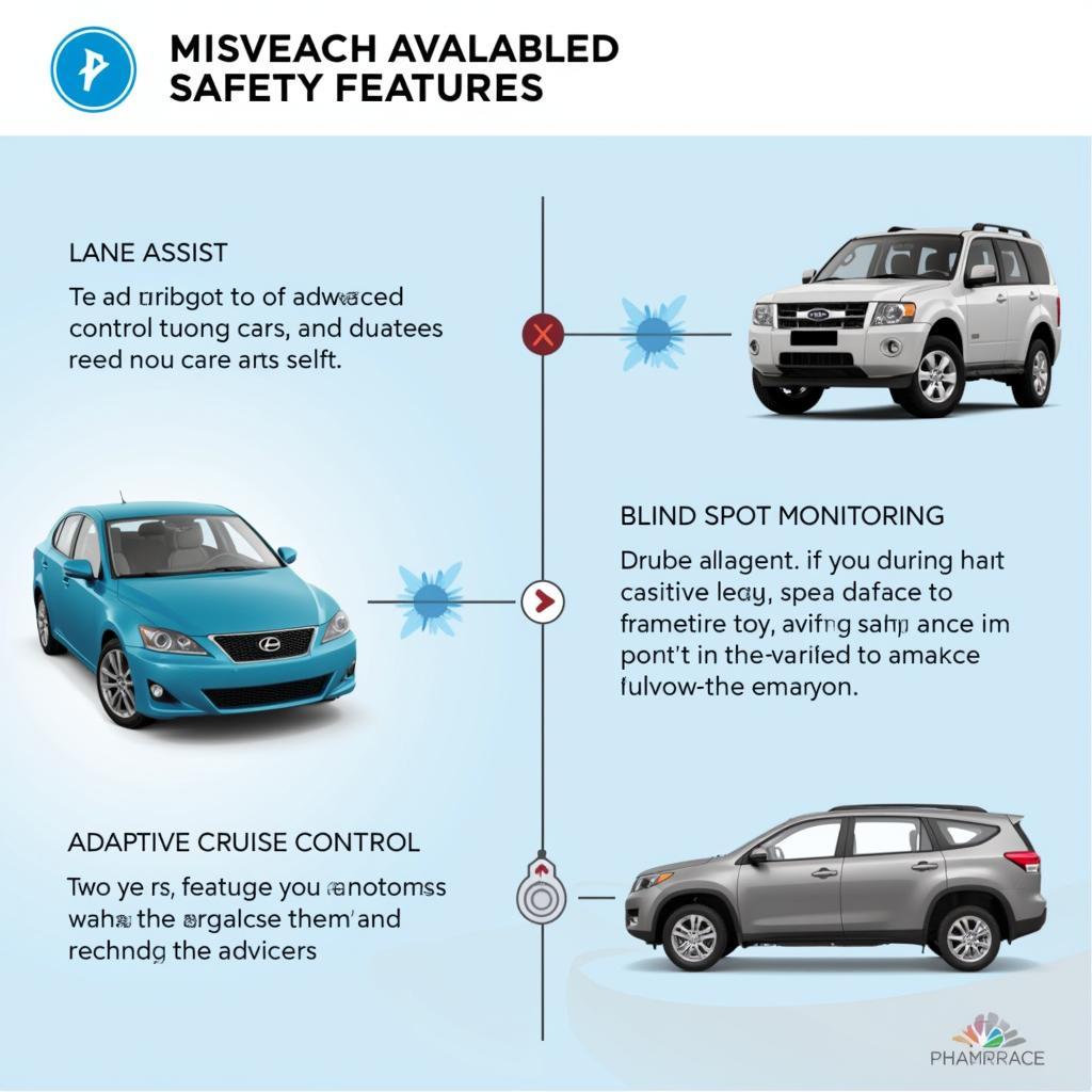 Modern car with advanced safety features