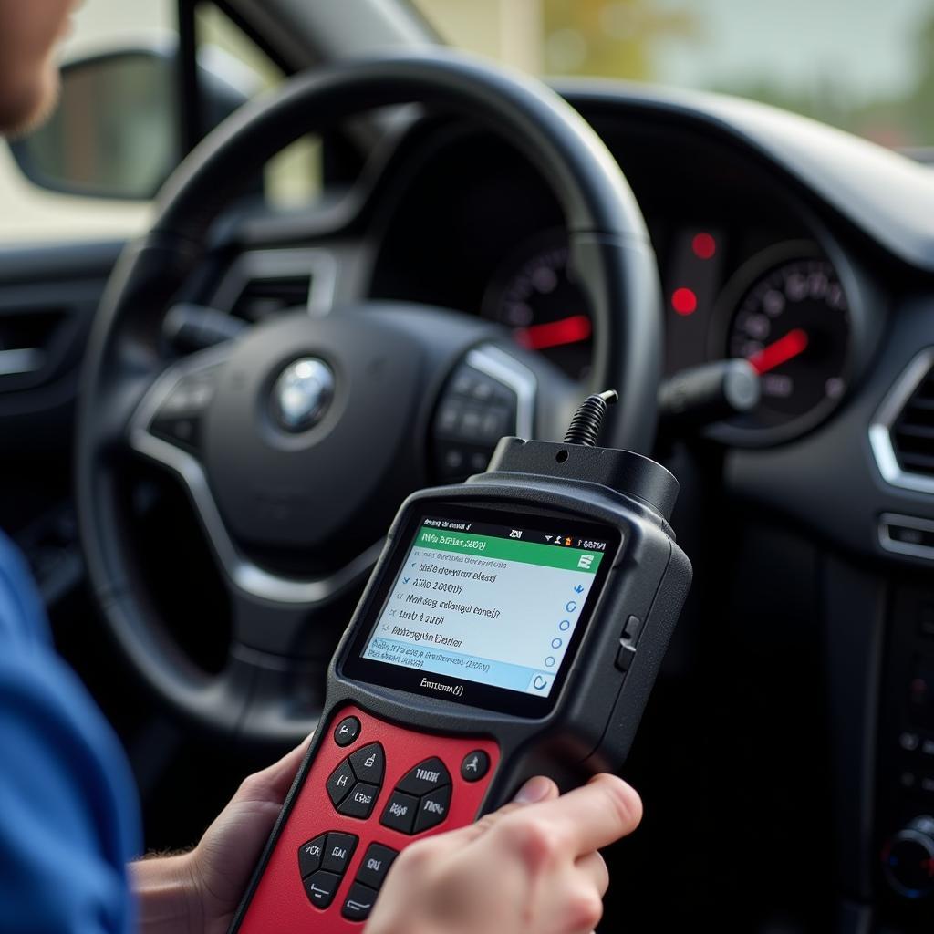 OBD Scanner Checking Car Misfire