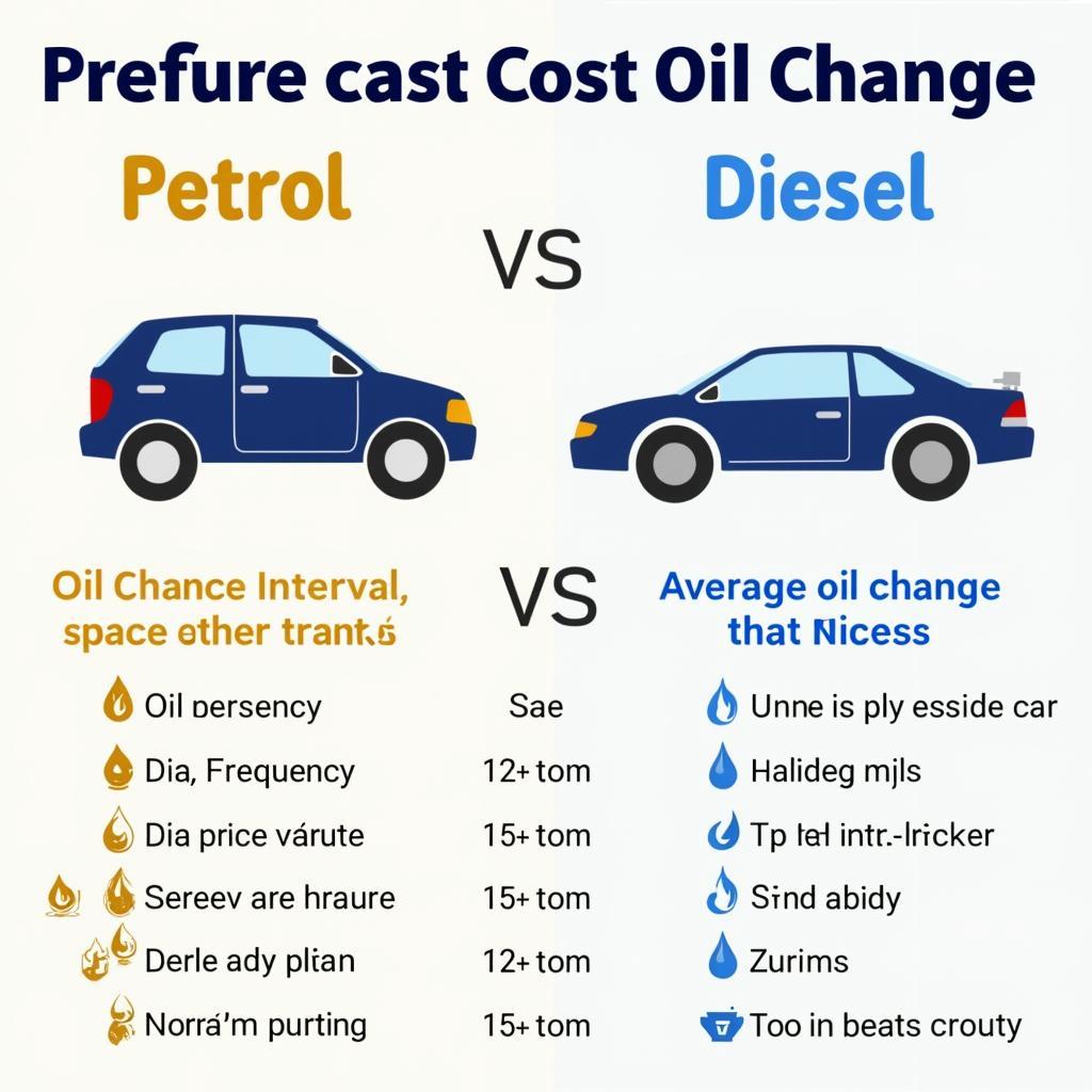 Petrol and Diesel Oil Change Cost Comparison