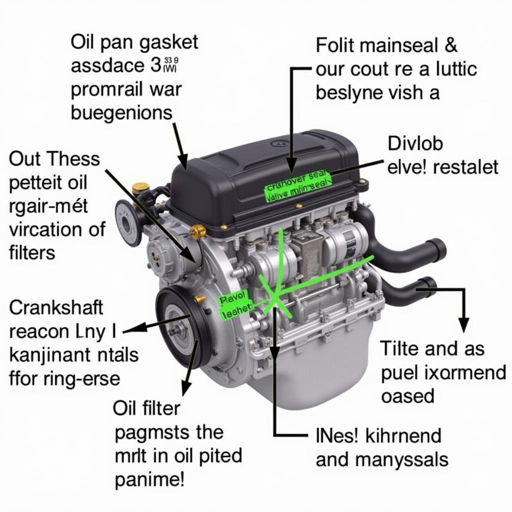 Common Oil Leak Locations in a Car Engine