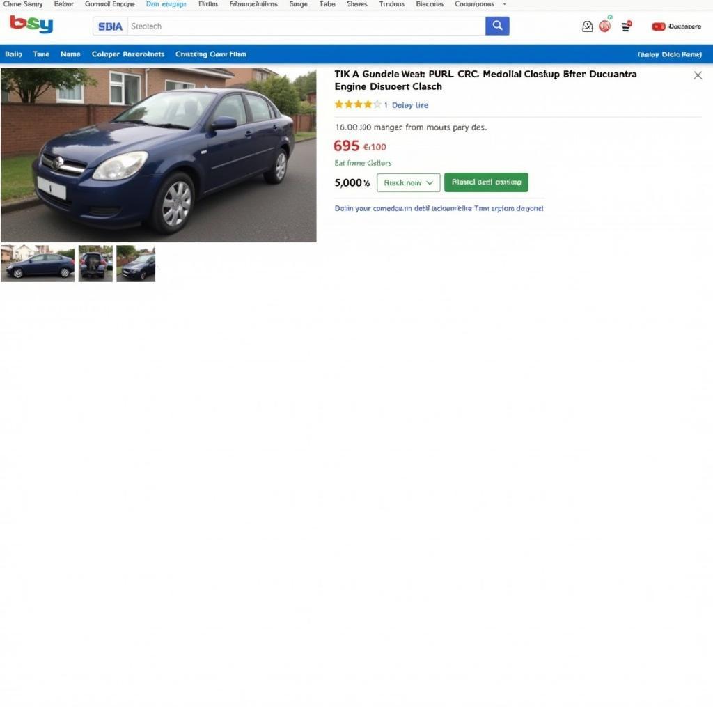 Car listing on online marketplace