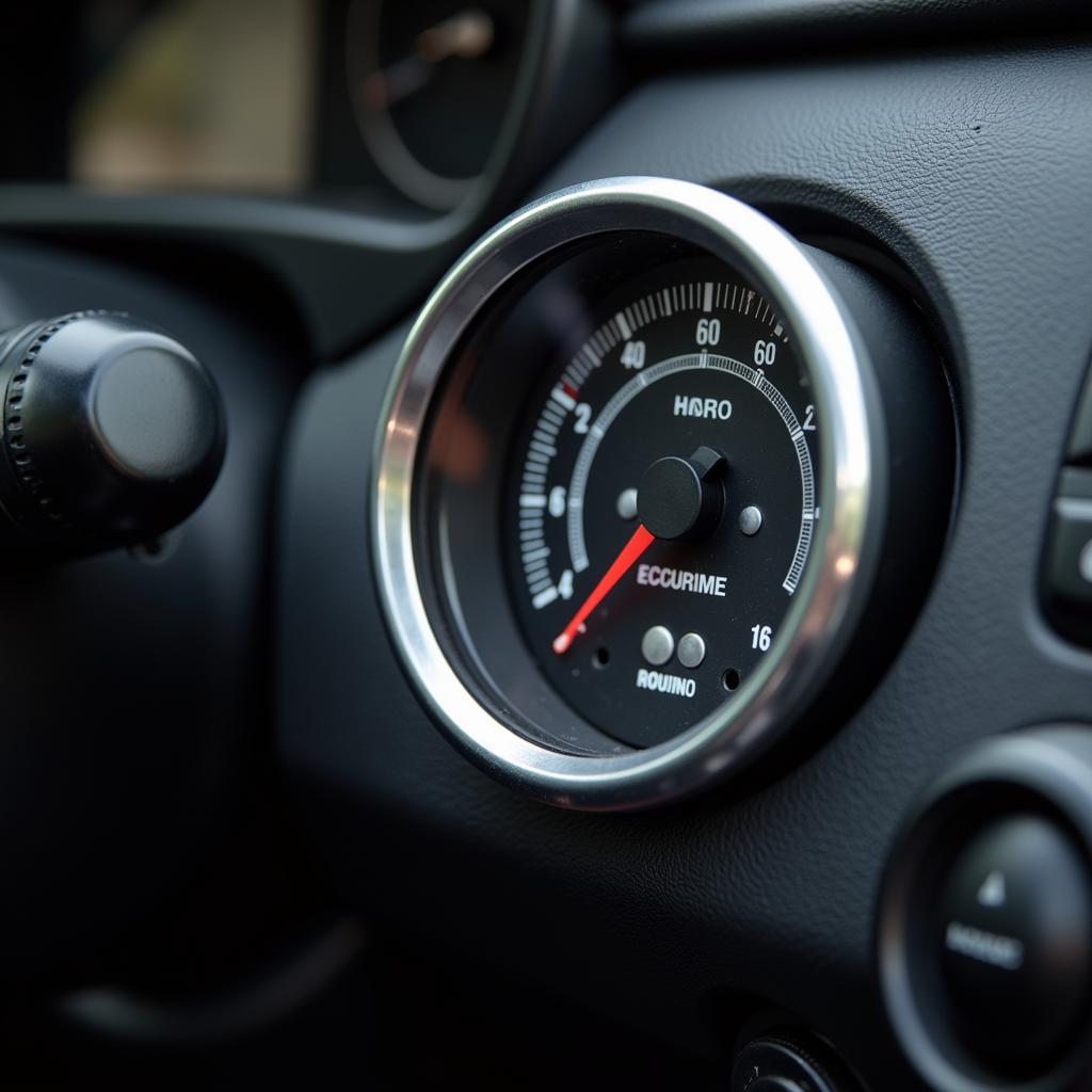 car ac gauge showing overcharged system