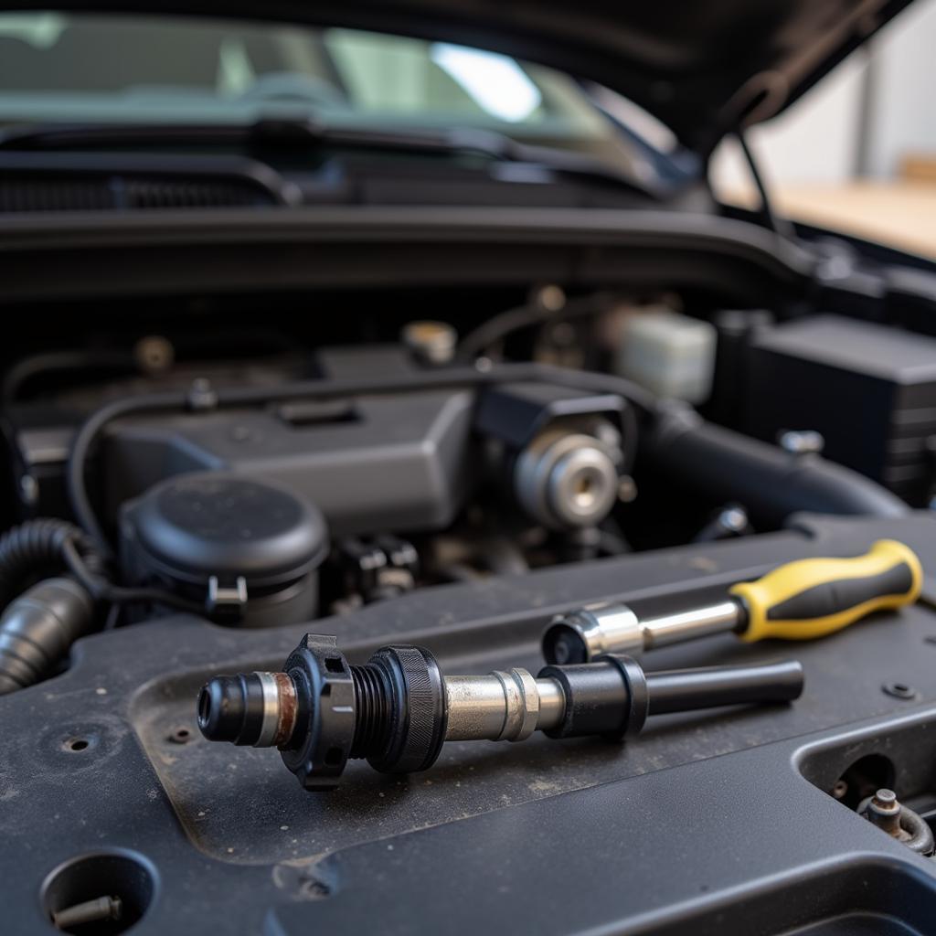 Replacing a car oxygen sensor