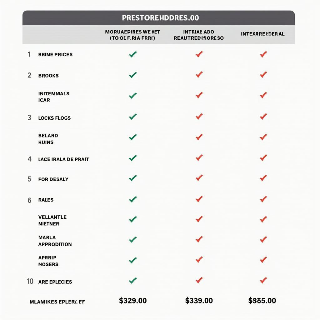 Parts Comparison