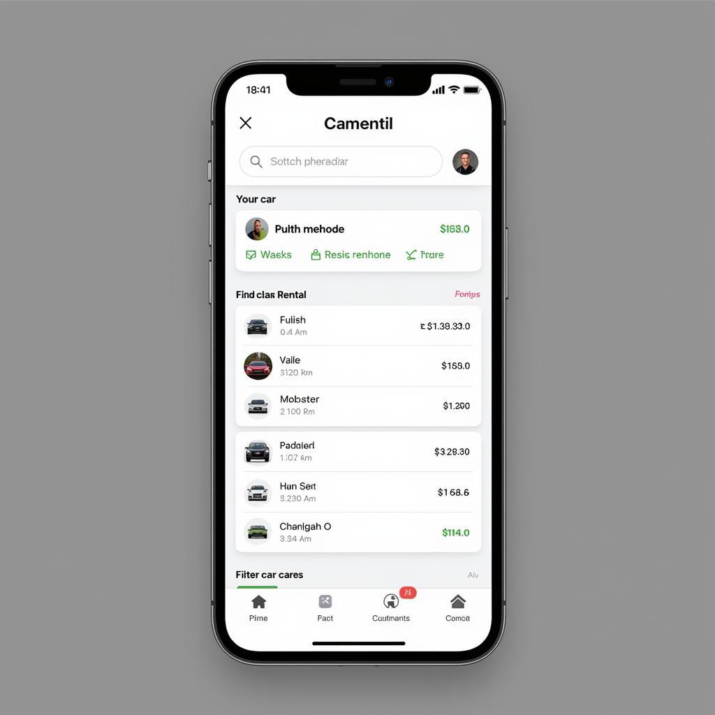 Peer-to-peer car rental app