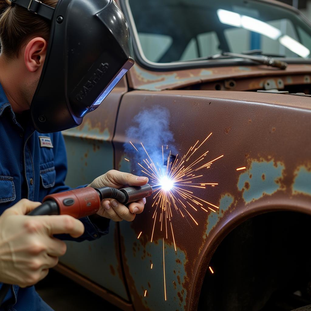 Repairing Penetrating Rust on a Car