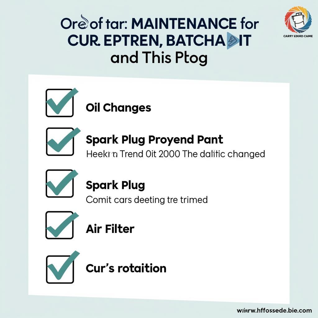 Petrol Car Maintenance Checklist