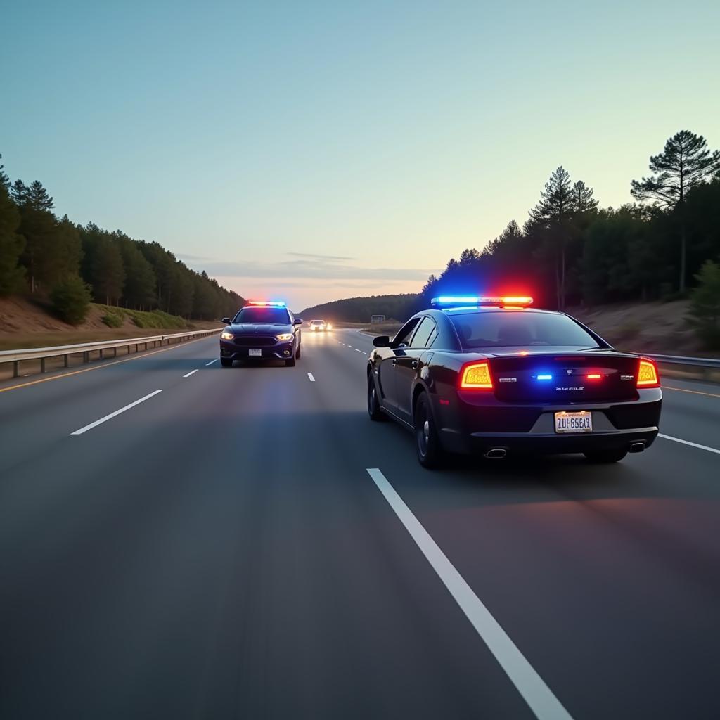 Police Car Pursuit High-Speed Chase