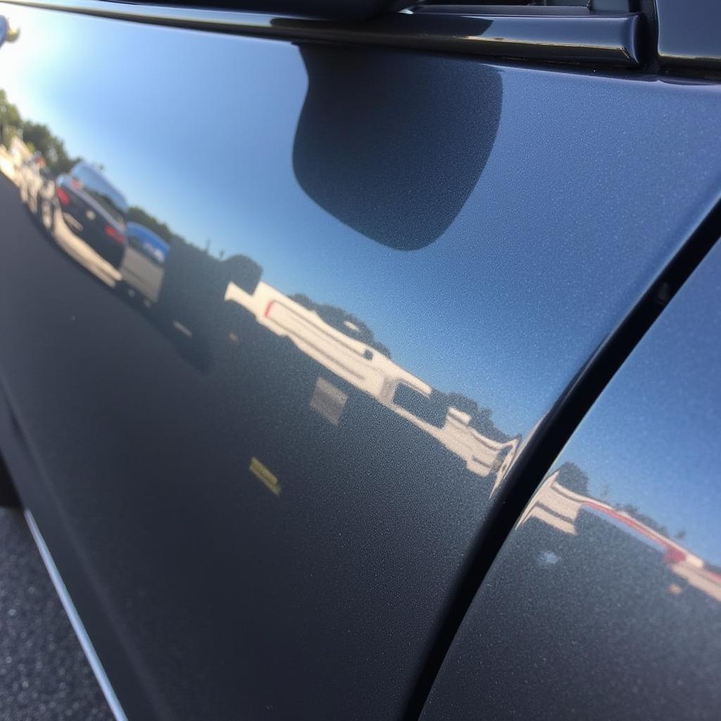 Polished Car Door After Scrape Repair