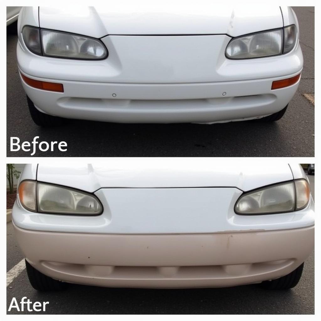 Polished and Repaired Car Bumper