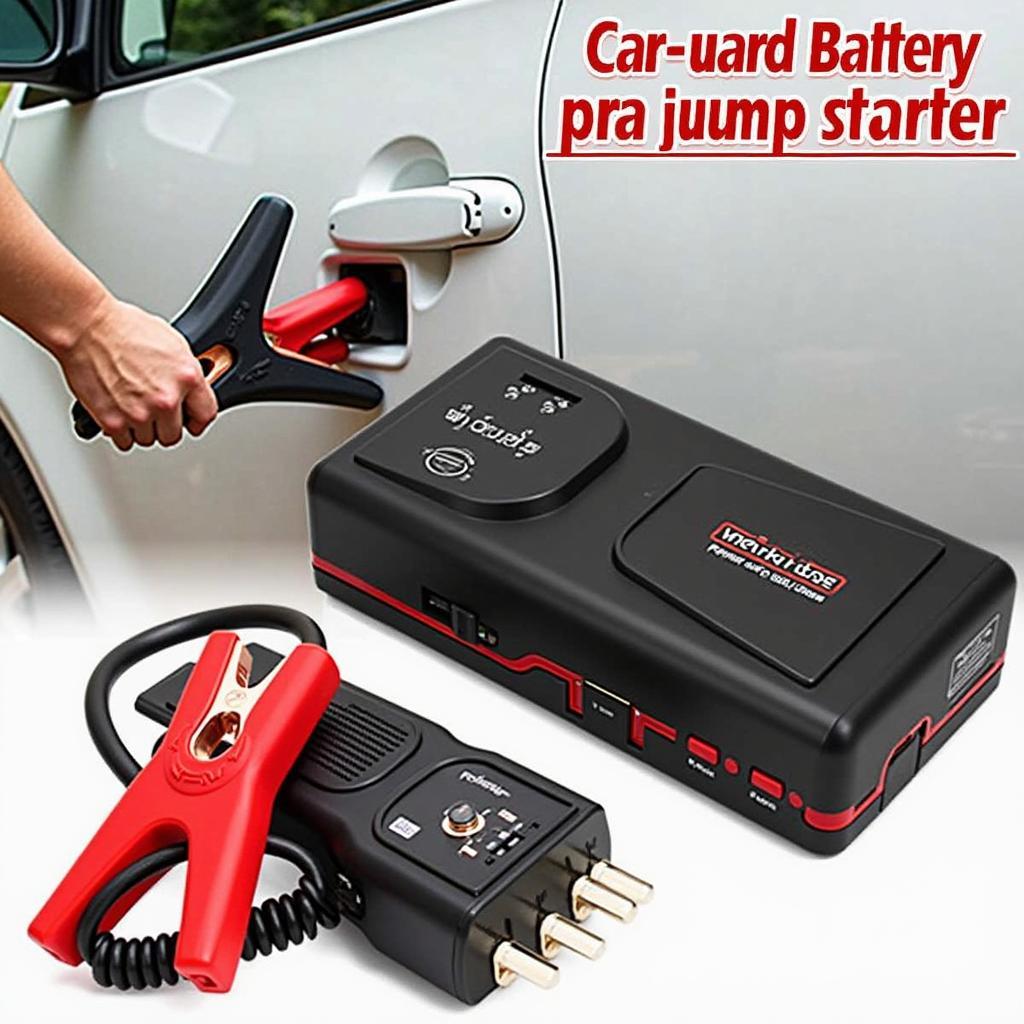 Portable jump starter for a dead car battery