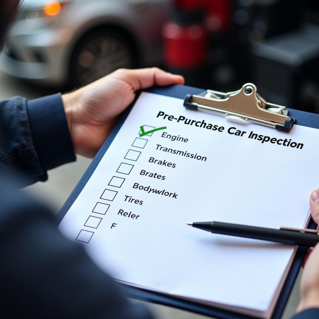 Pre-purchase Car Inspection Checklist