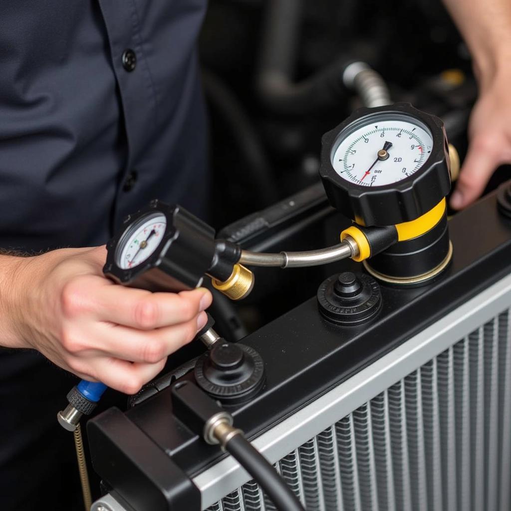 Pressure Testing a Car Radiator to Find Leaks