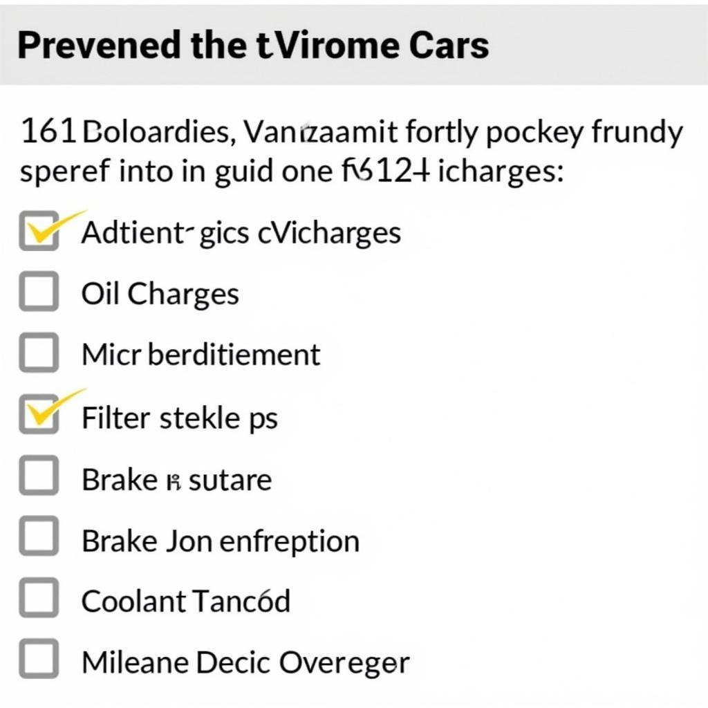 Comprehensive Preventative Car Maintenance Checklist