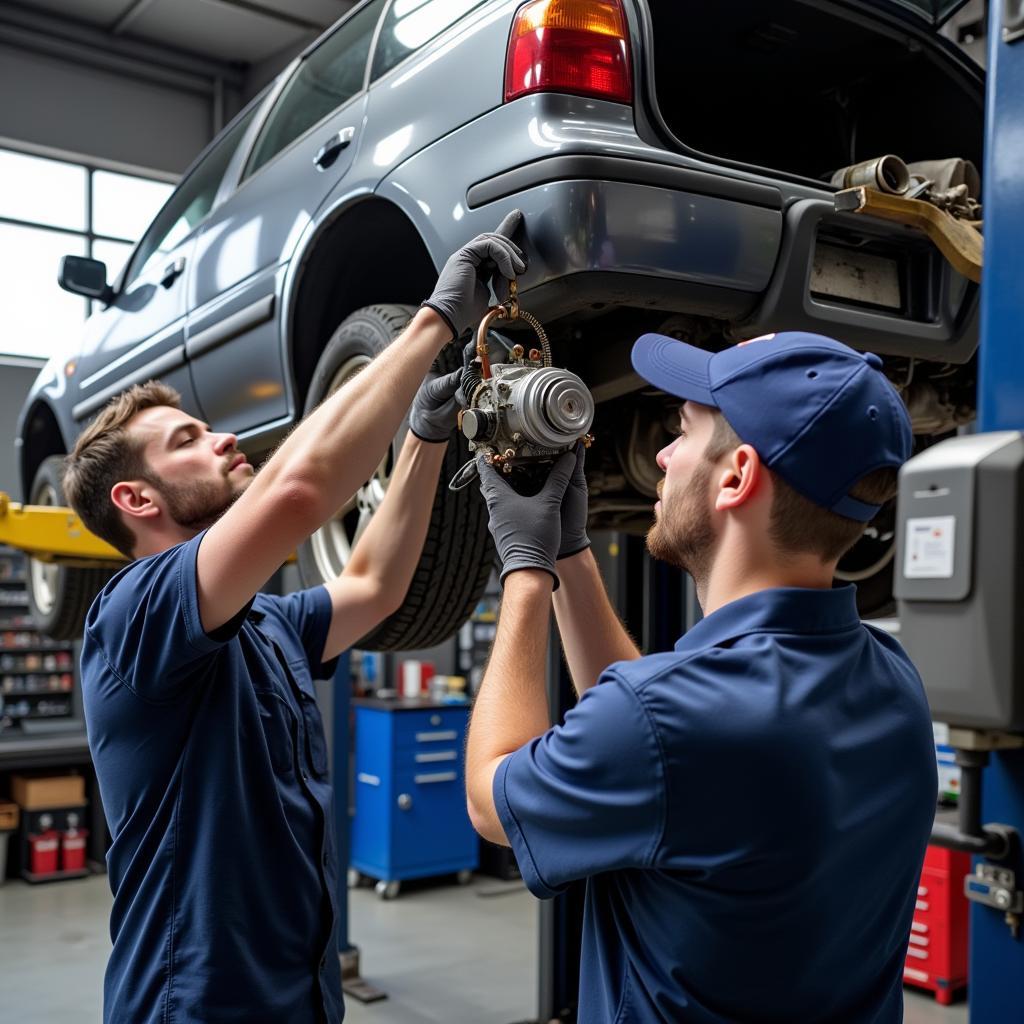 Professional Car AC Repair in Progress