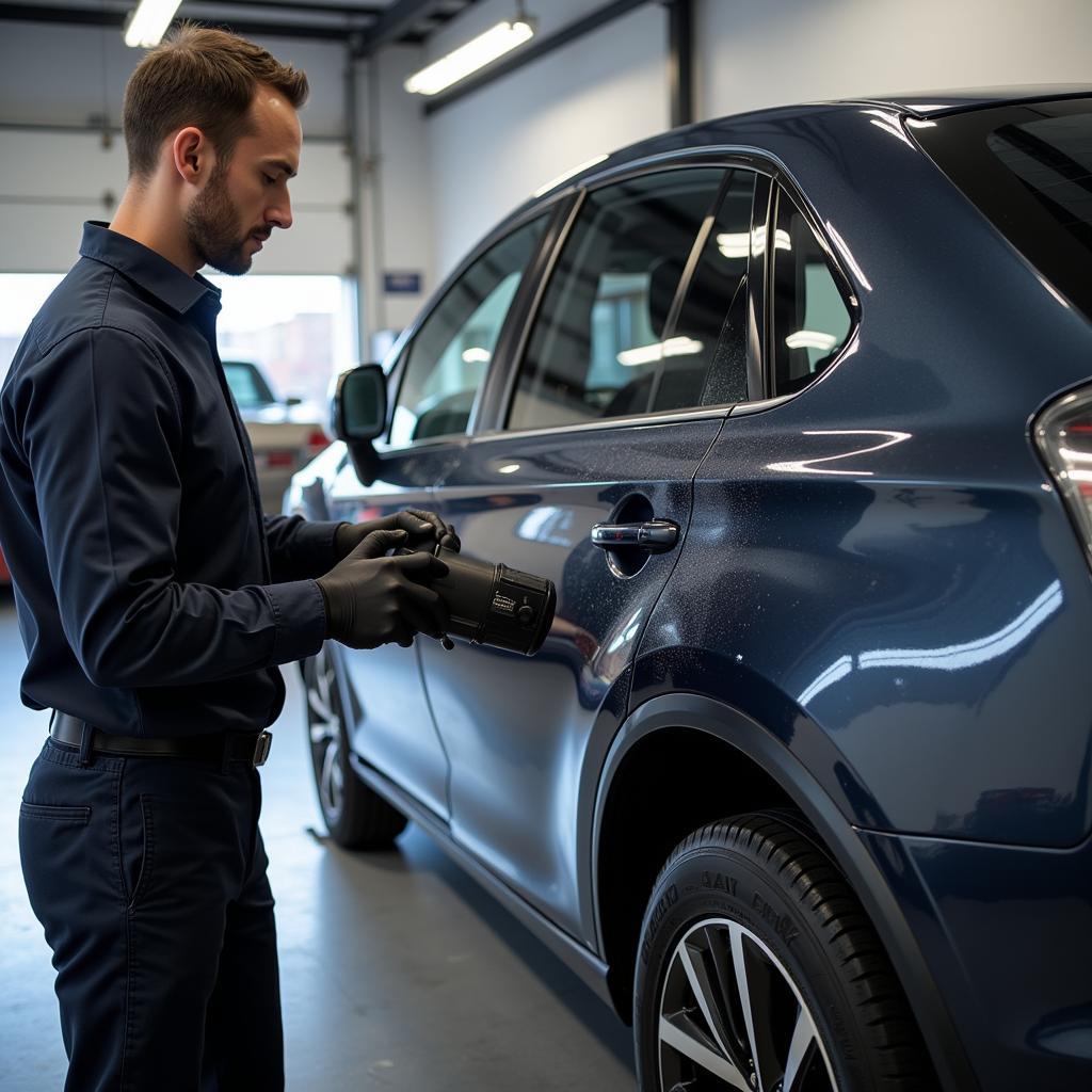 Car Scratch Repair at Body Shop