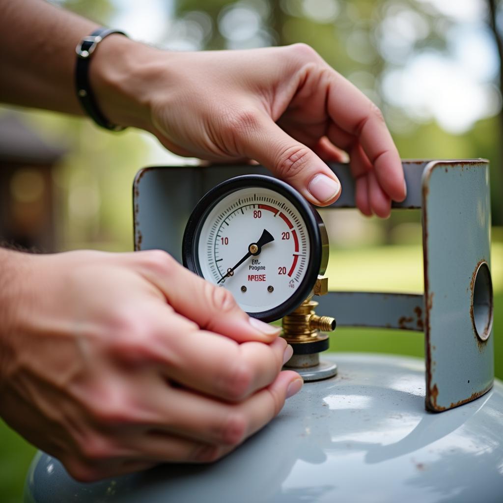 Checking the RV Propane Tank