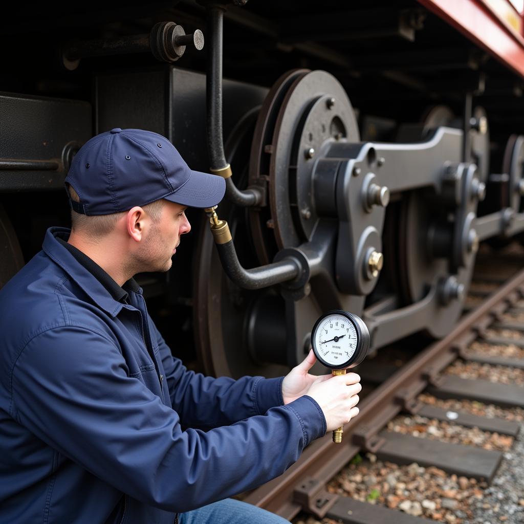 Railroad car brake system inspection