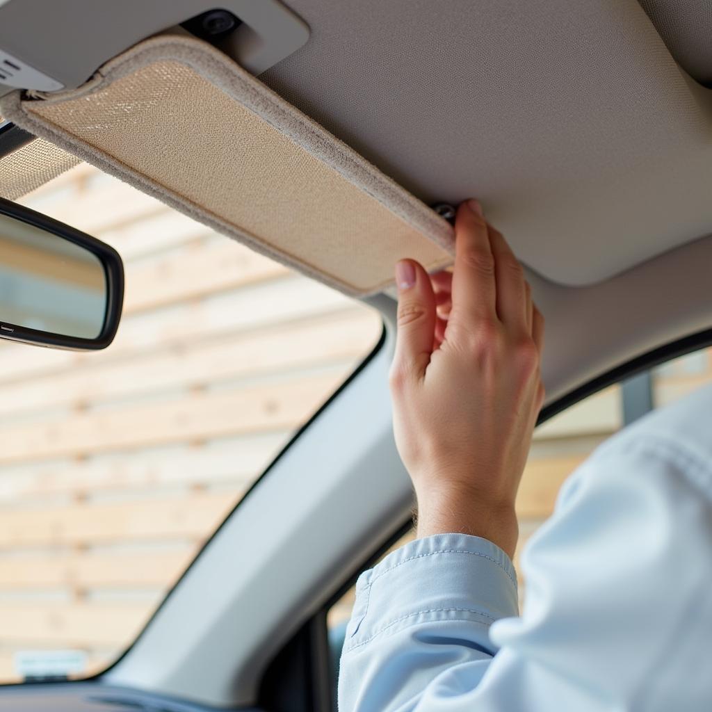 Reattaching Car Ceiling Fabric