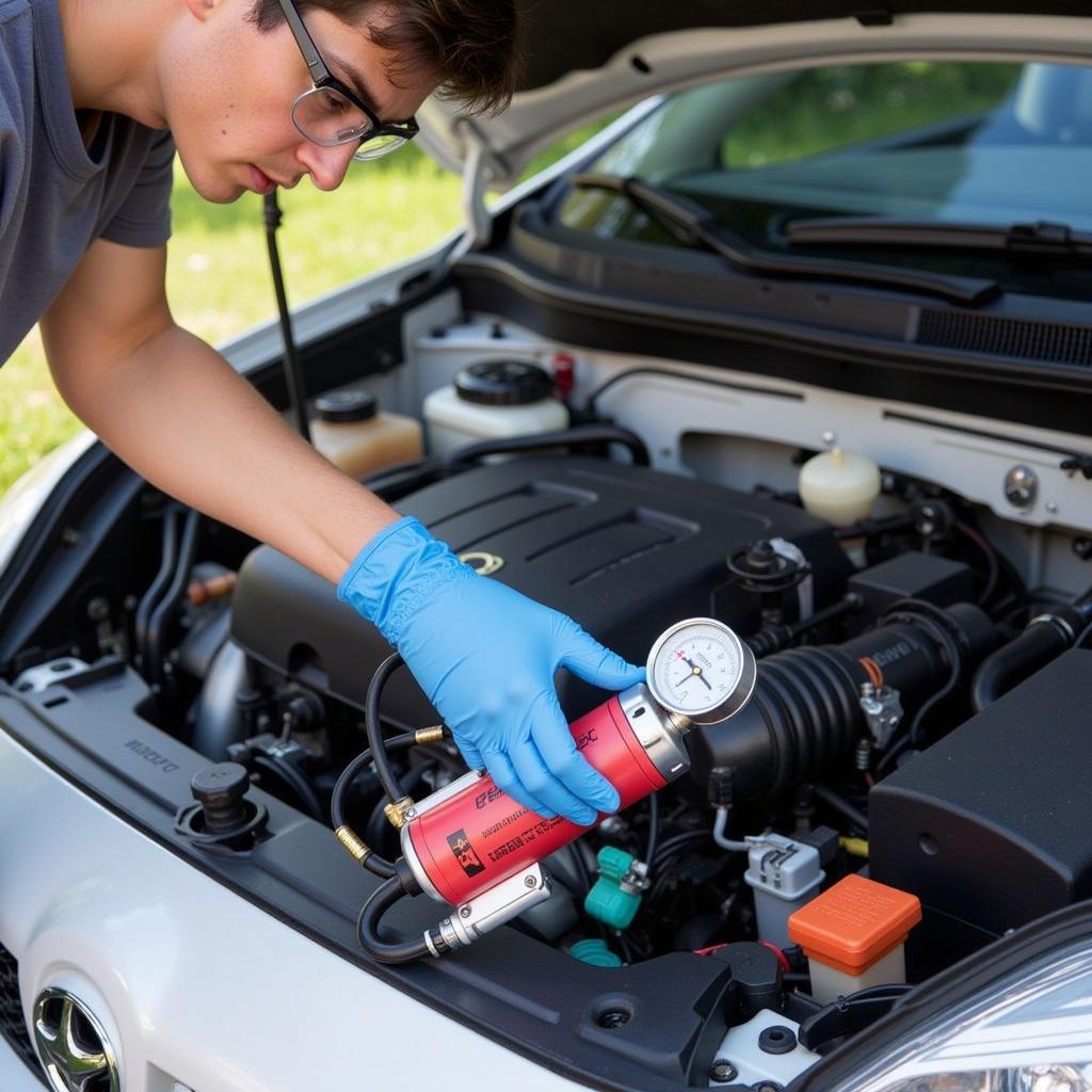 Recharging Car AC Refrigerant