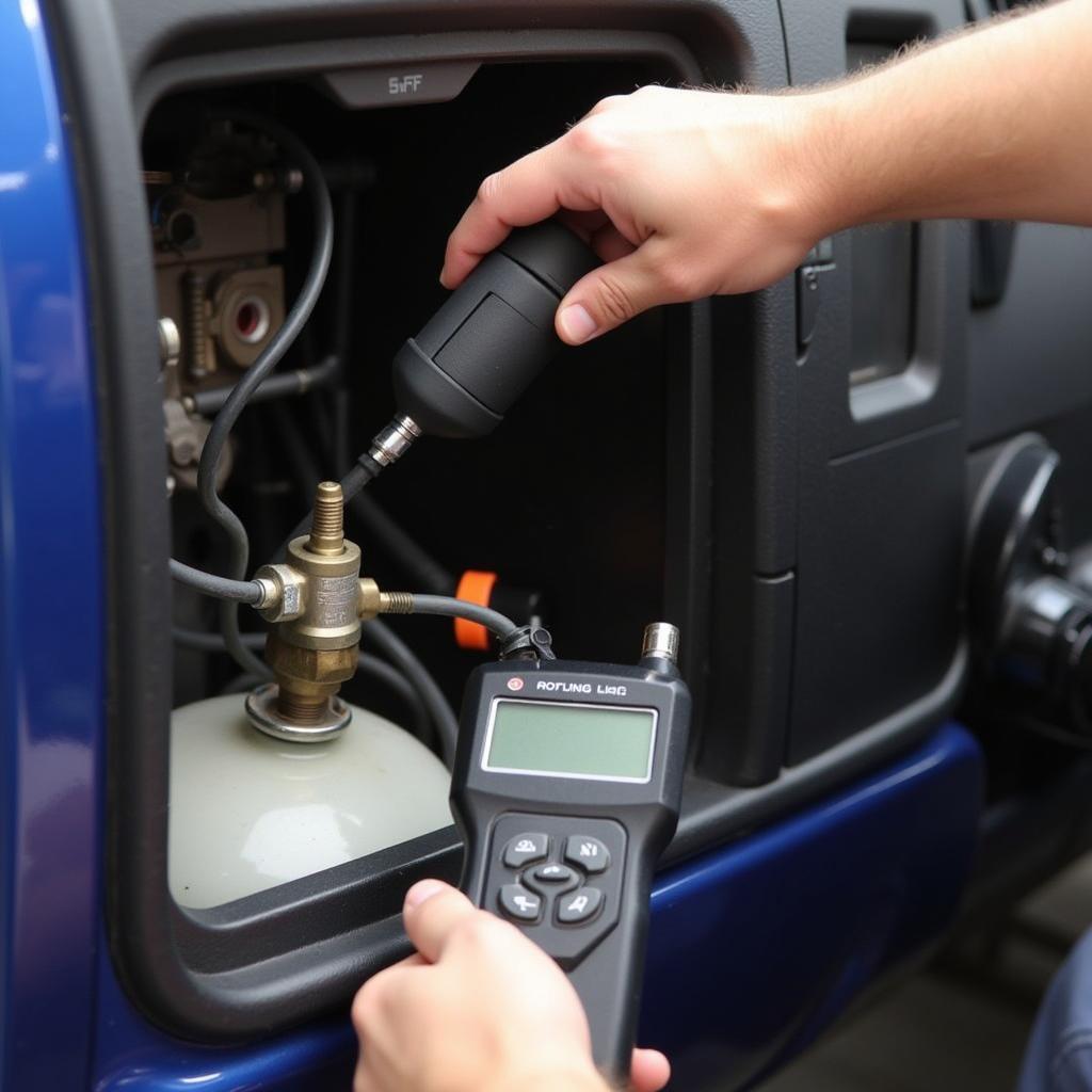 Car AC Refrigerant Leak Detection