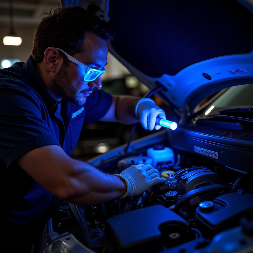 Refrigerant Leak Detection in a Car AC System