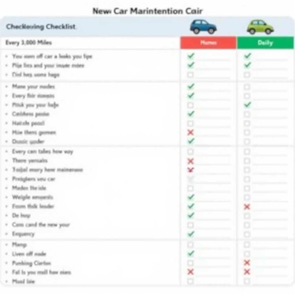 Regular Car Maintenance Checklist