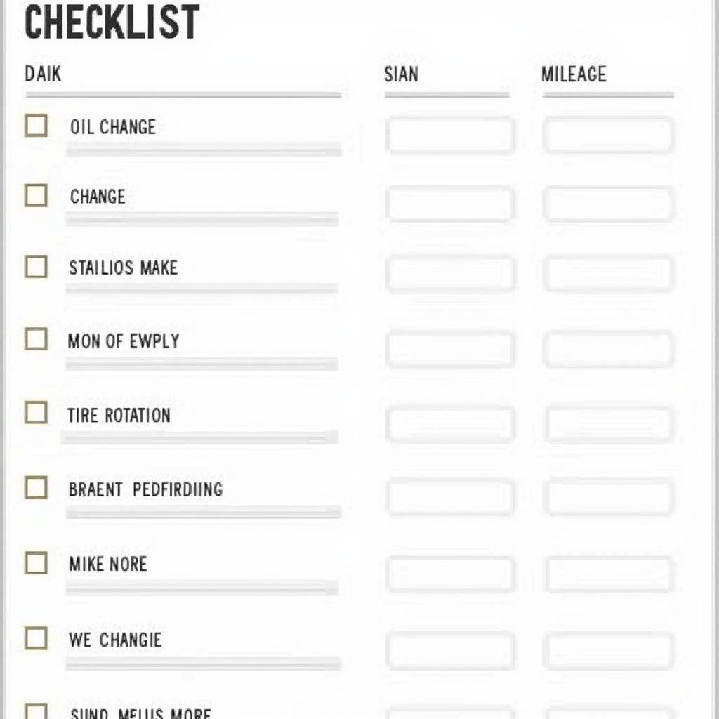 Regular Car Maintenance Checklist