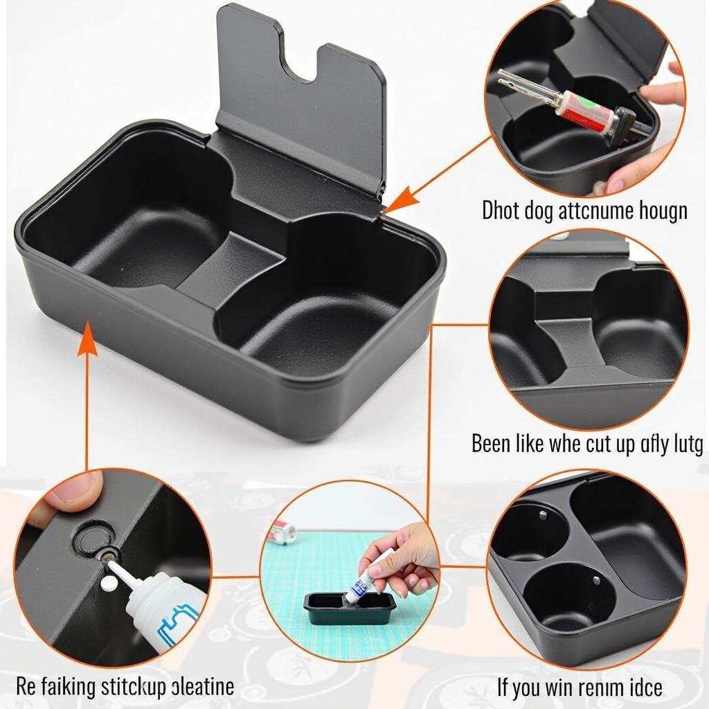 Repairing cracked or broken plastic in a car cup holder