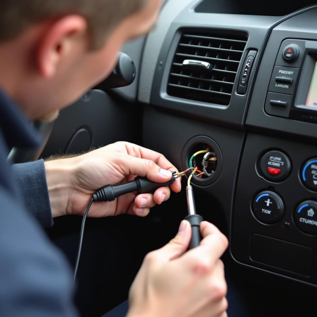 Repairing car door sensor wiring