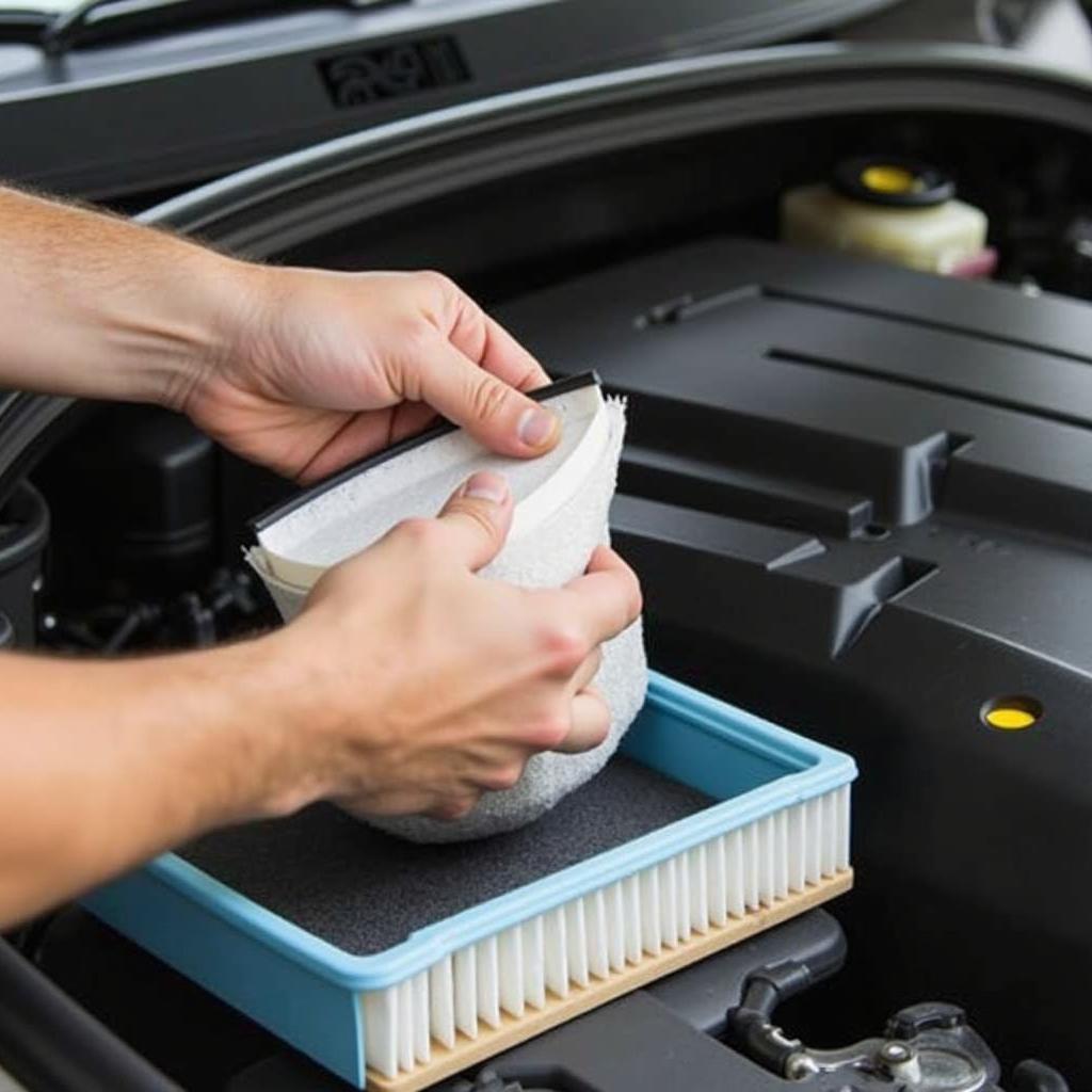 Replacing air filter