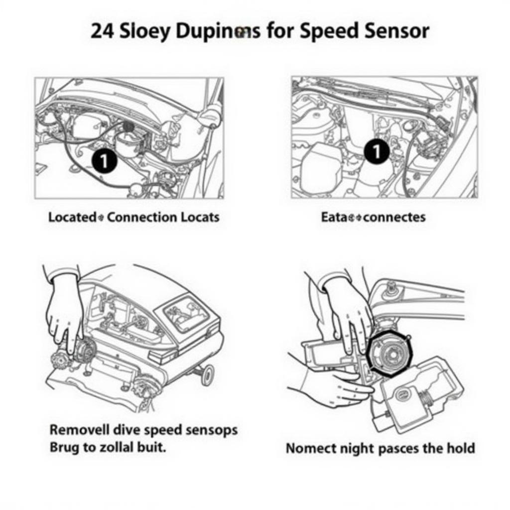 Replacing a vehicle speed sensor on a car