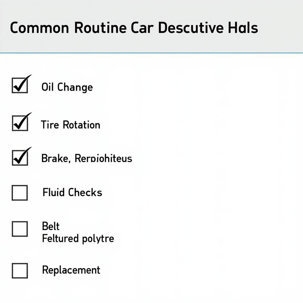 Car Maintenance Checklist