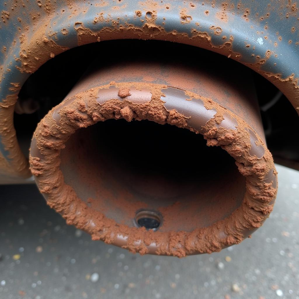 Rusted Car Exhaust Pipe