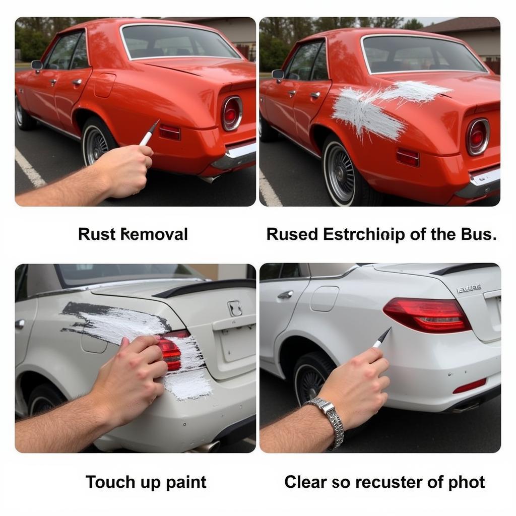 Repairing a Rusted Scratch on a Car