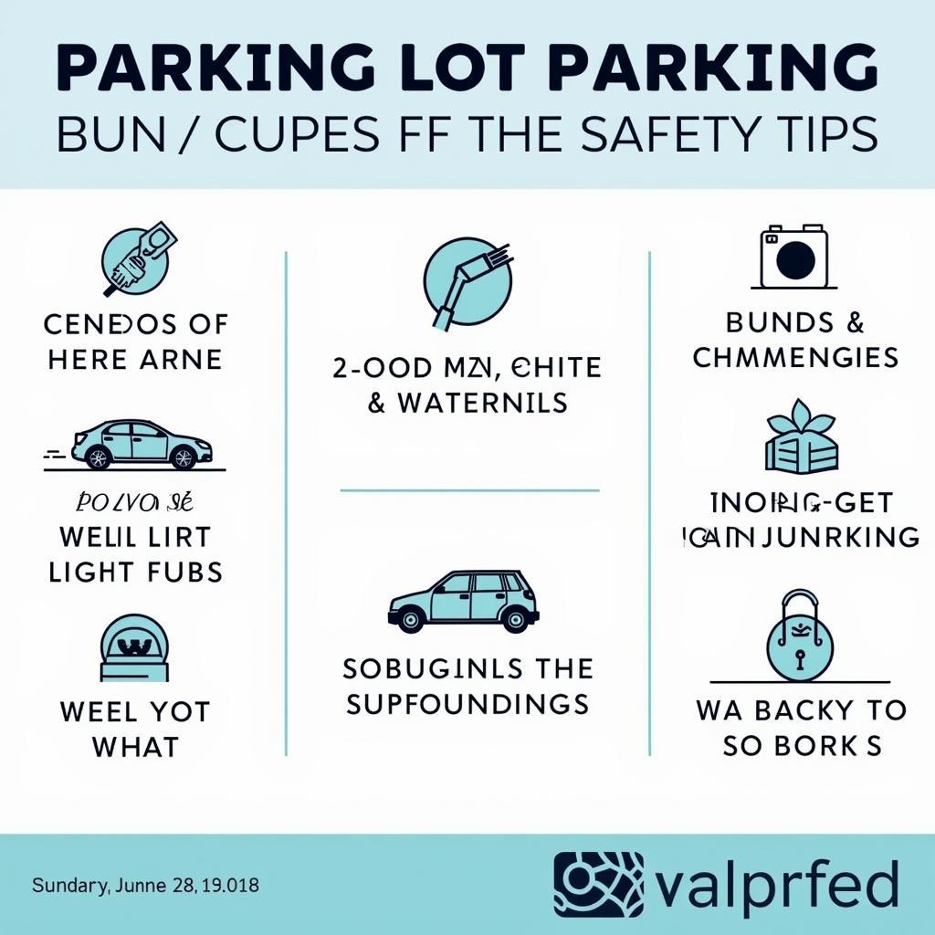 Infographic with safe parking tips