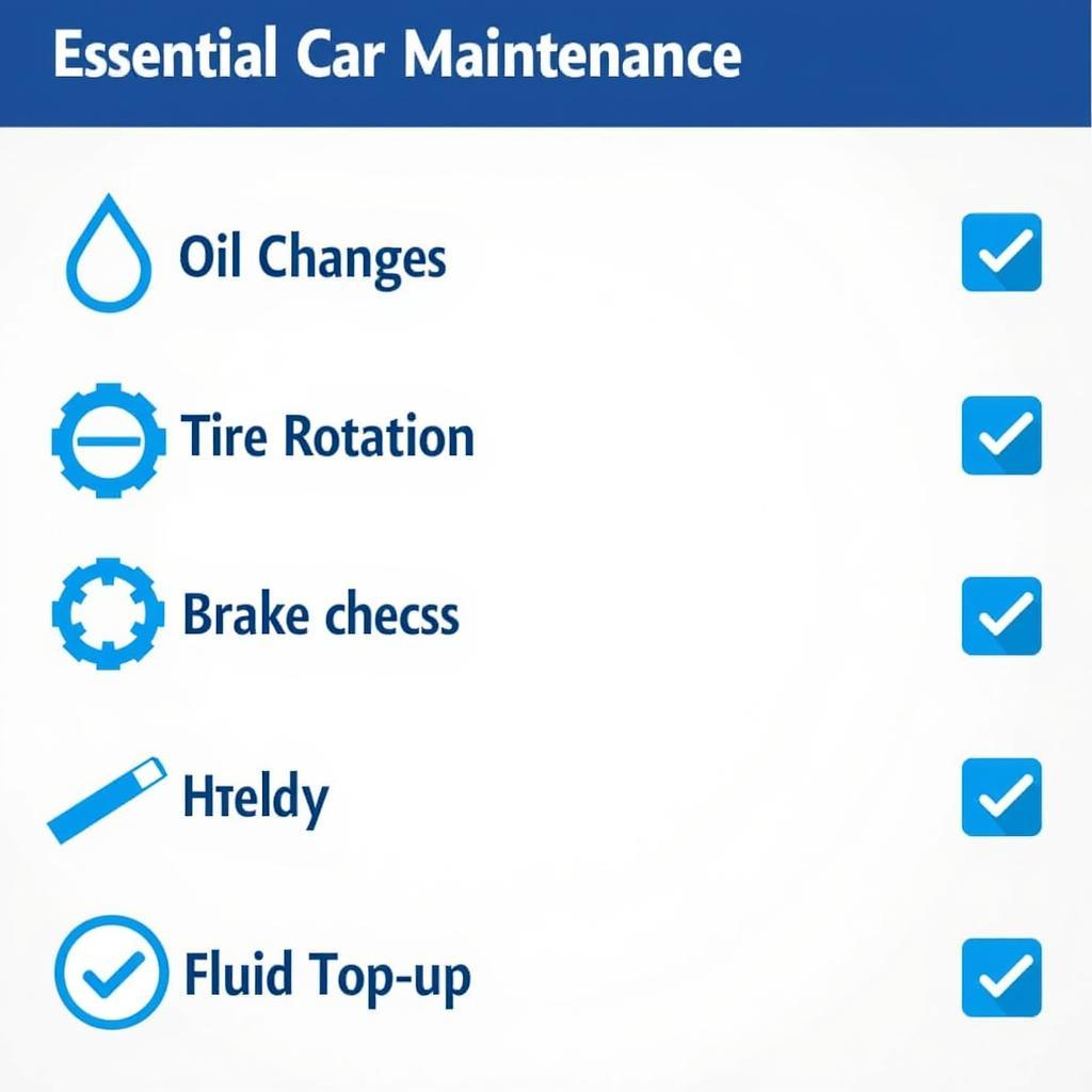 Sedan Car Maintenance Checklist