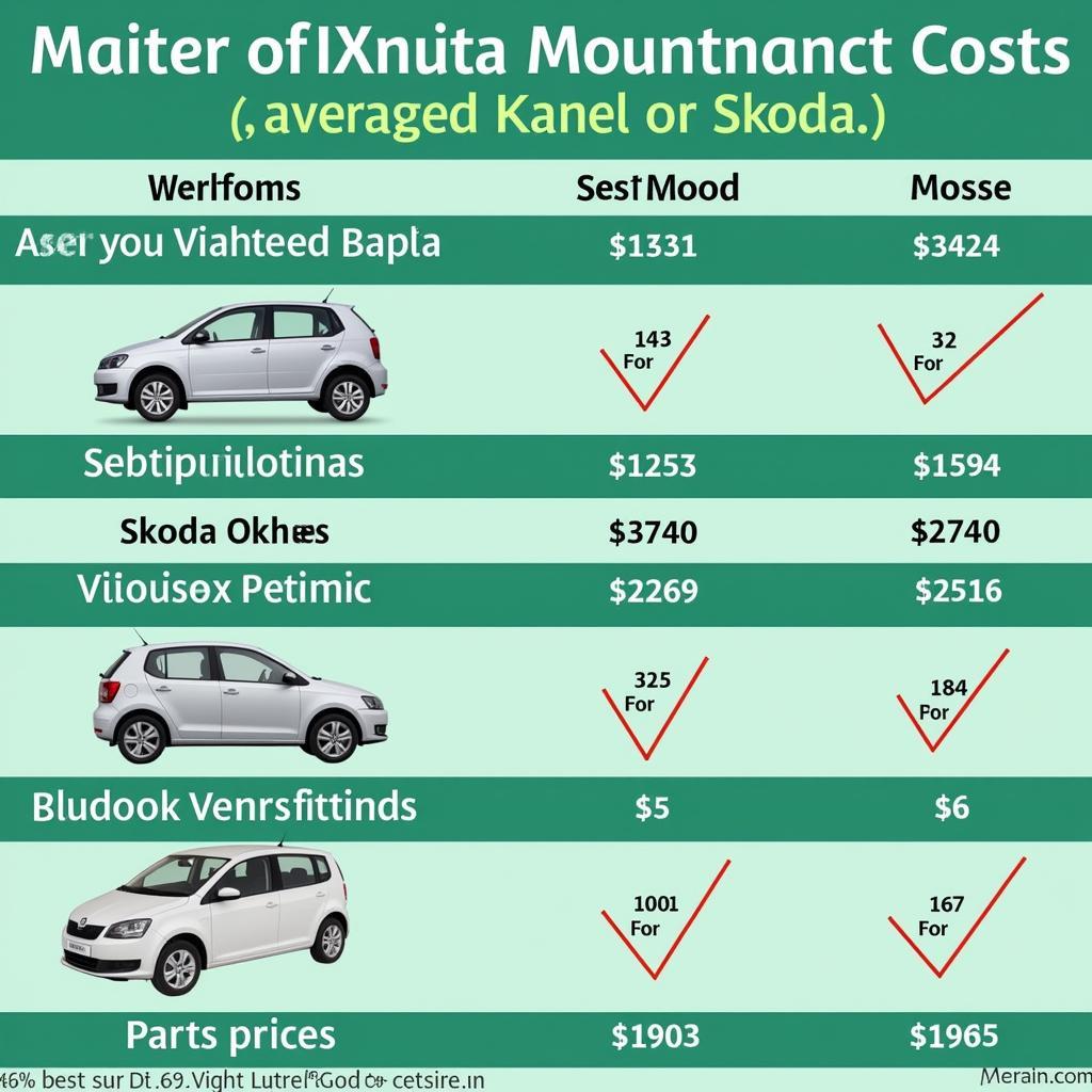 Skoda Maintenance Price Comparison