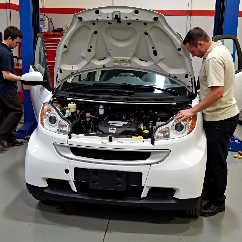 Performing regular maintenance on a 2009 Smart Fortwo