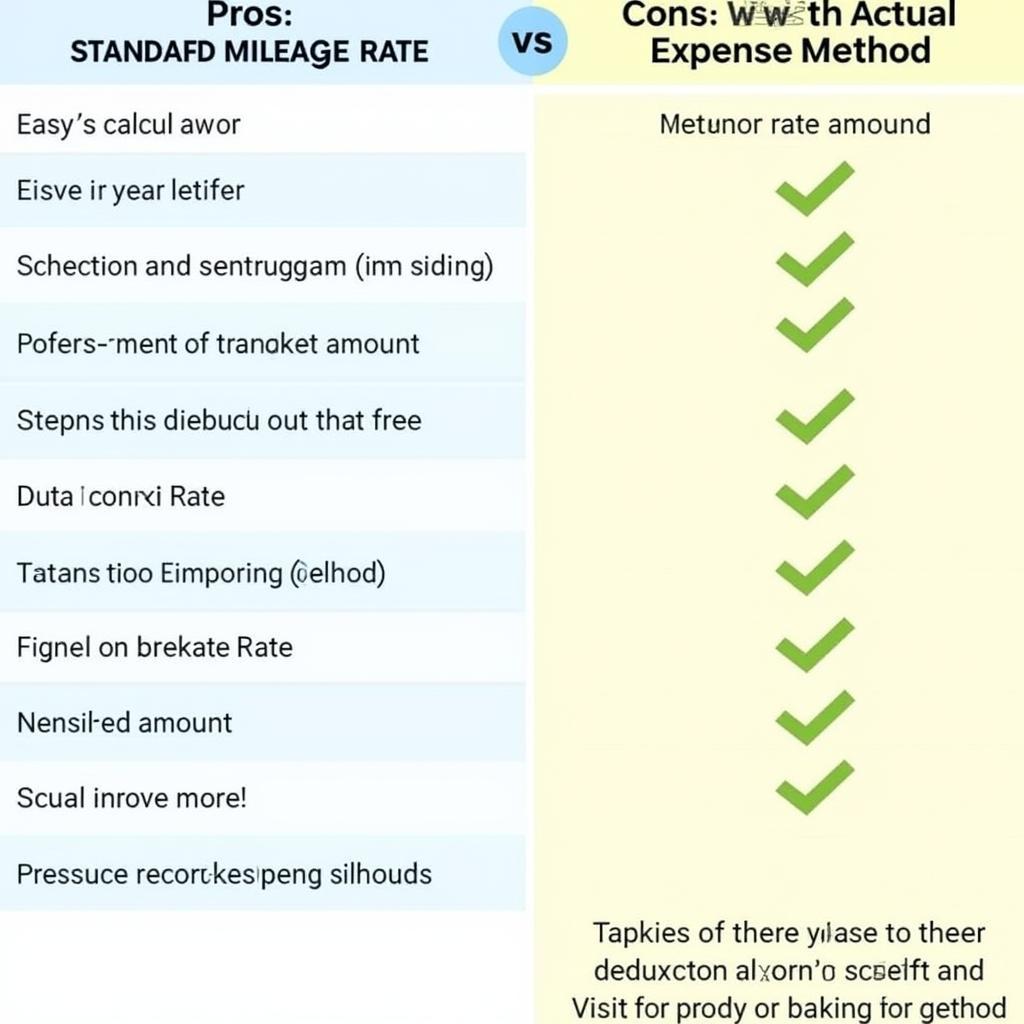 Standard Mileage vs. Actual Expense Method Comparison